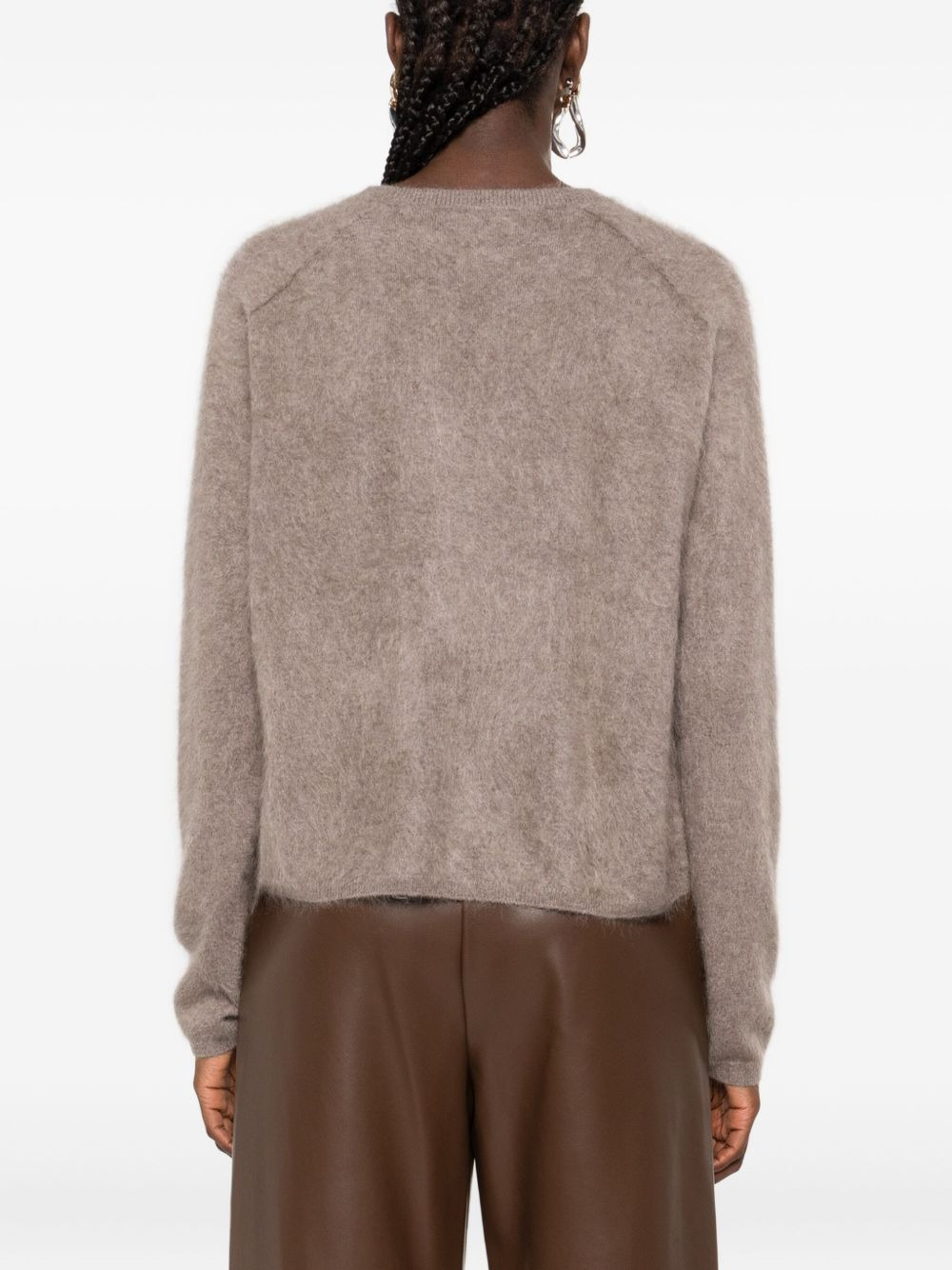 round-neck cashmere sweater - 4