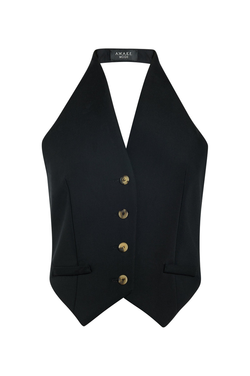 VEST WITH TIE BACK BLACK 11