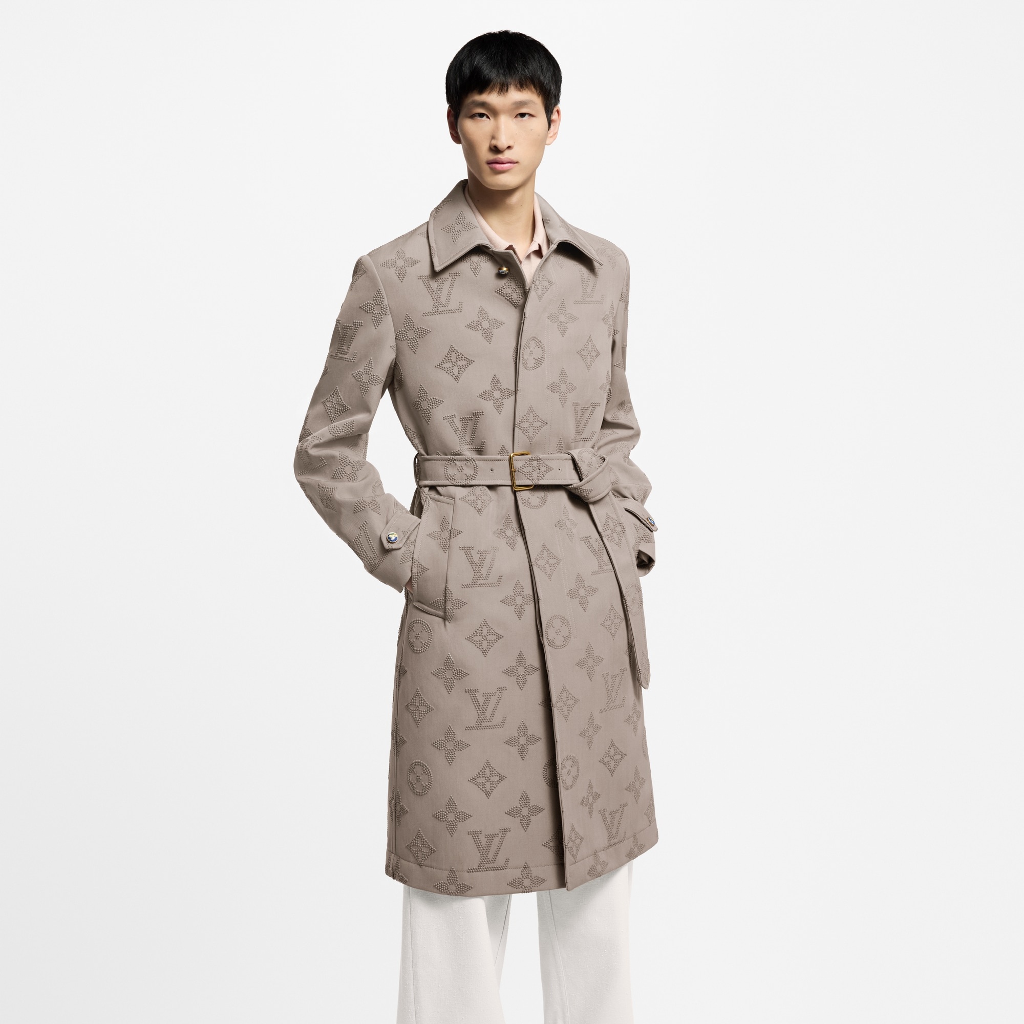 Monogram Embroidered Dandy Raincoat - 4