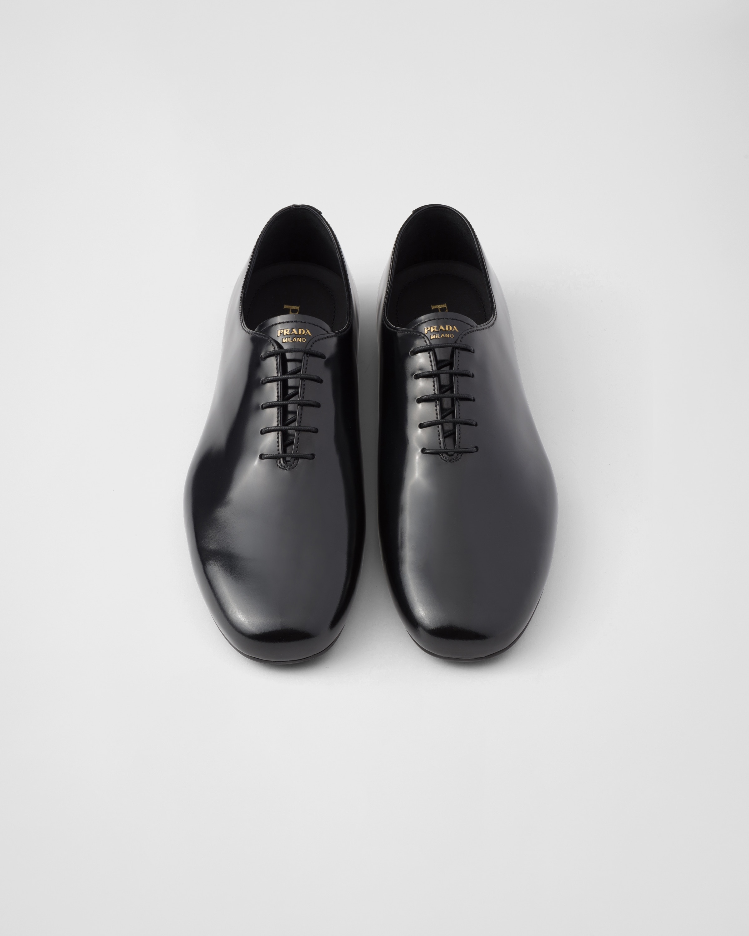 Brushed leather lace-ups - 4
