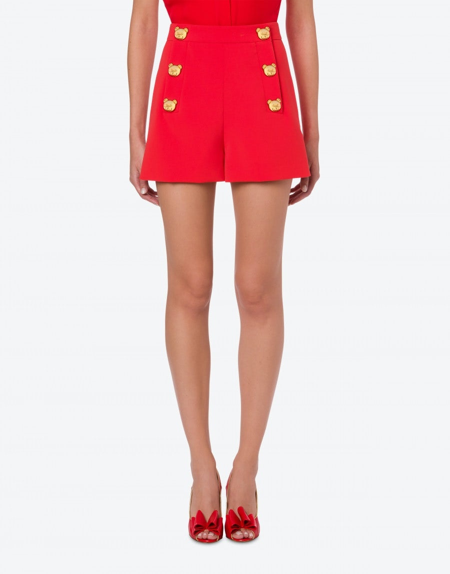 TEDDY BUTTONS CRÊPE SHORTS - 2