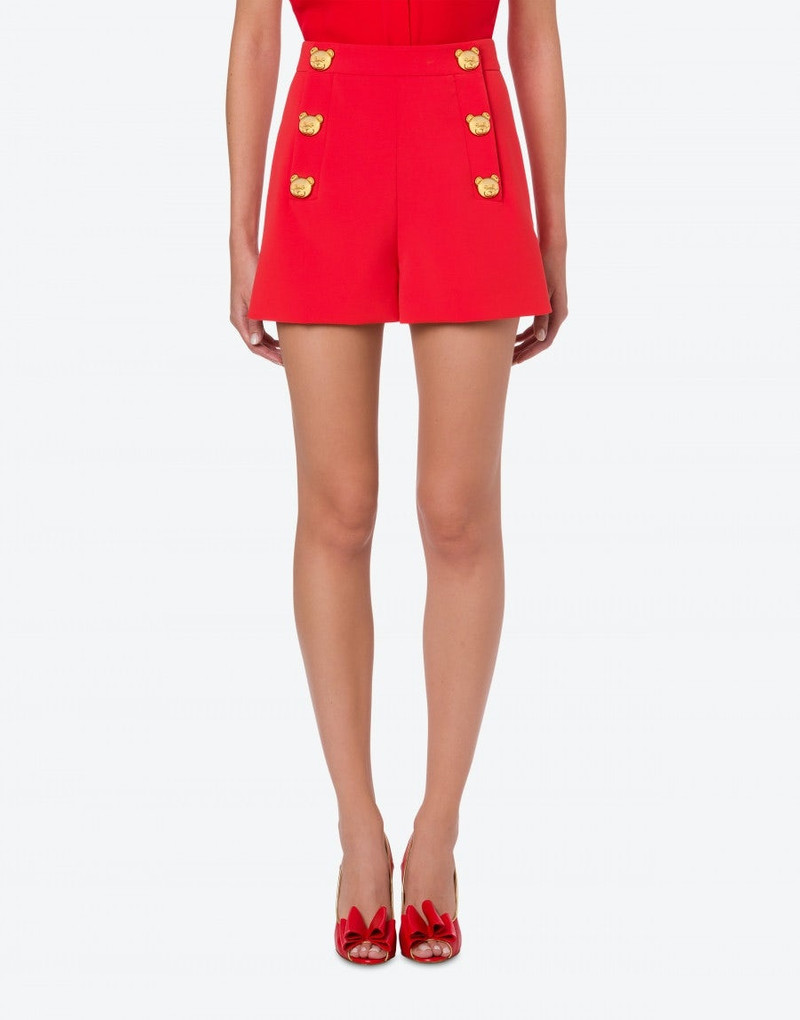 Moschino TEDDY BUTTONS CRÊPE SHORTS outlook