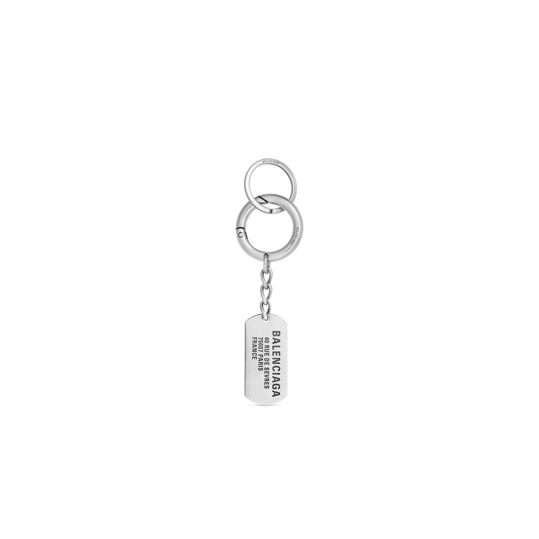 Tags Keychain in Antique Silver - 1