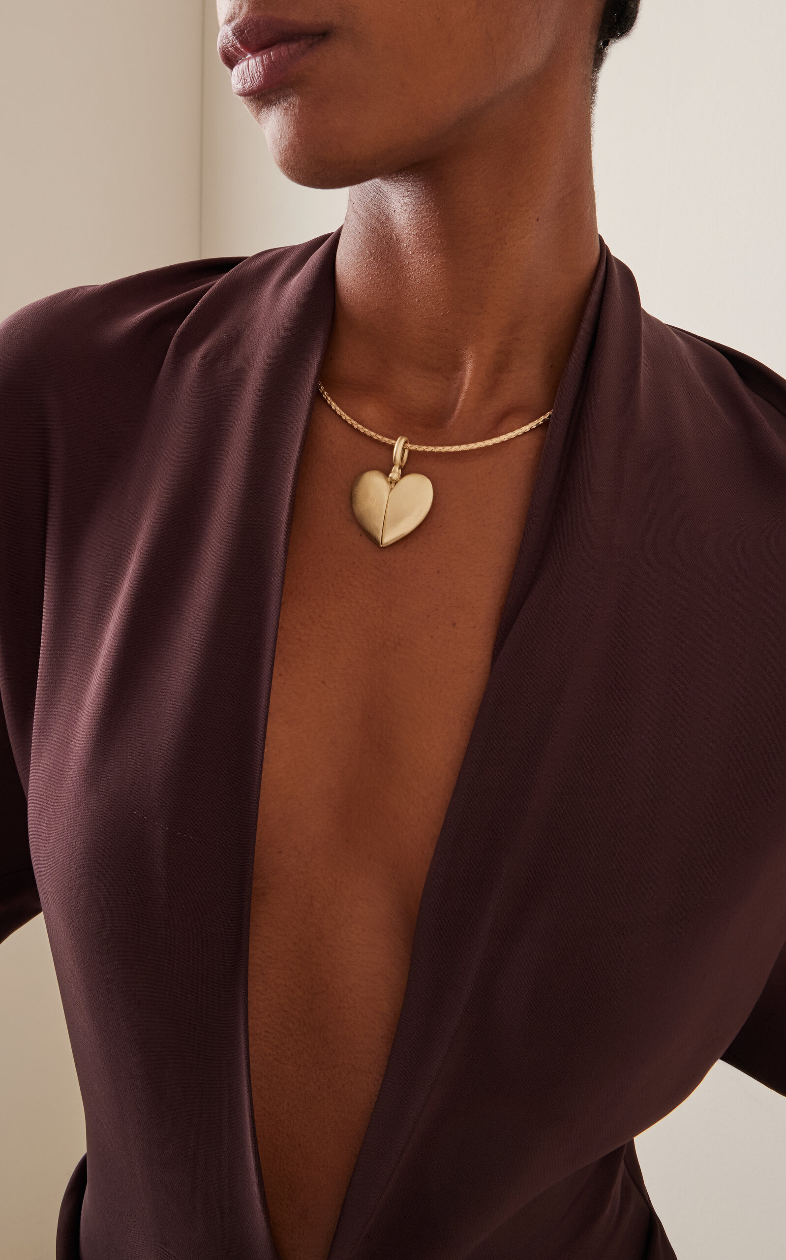 Paulette 14K Yellow Gold Open Heart Pendant gold - 3