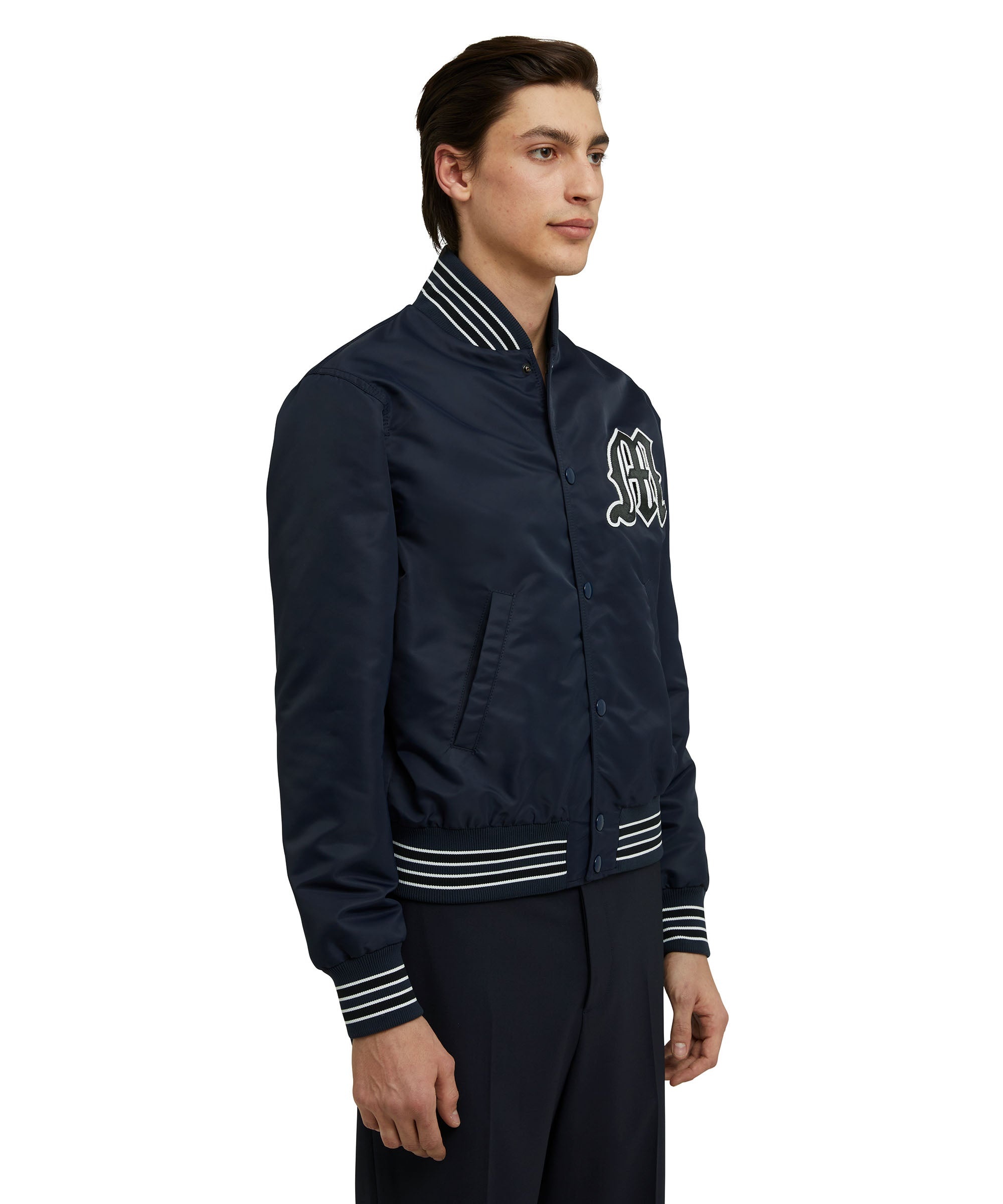 Bomber jakcet with "tie-dye Ibiscus Cotton Popelin Printed" workmanship - 4