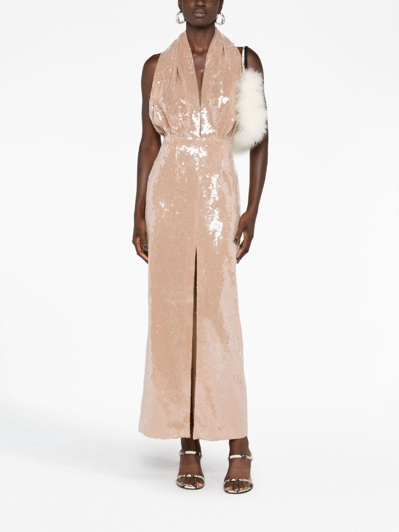 16ARLINGTON sequin-embellished plunge dress outlook