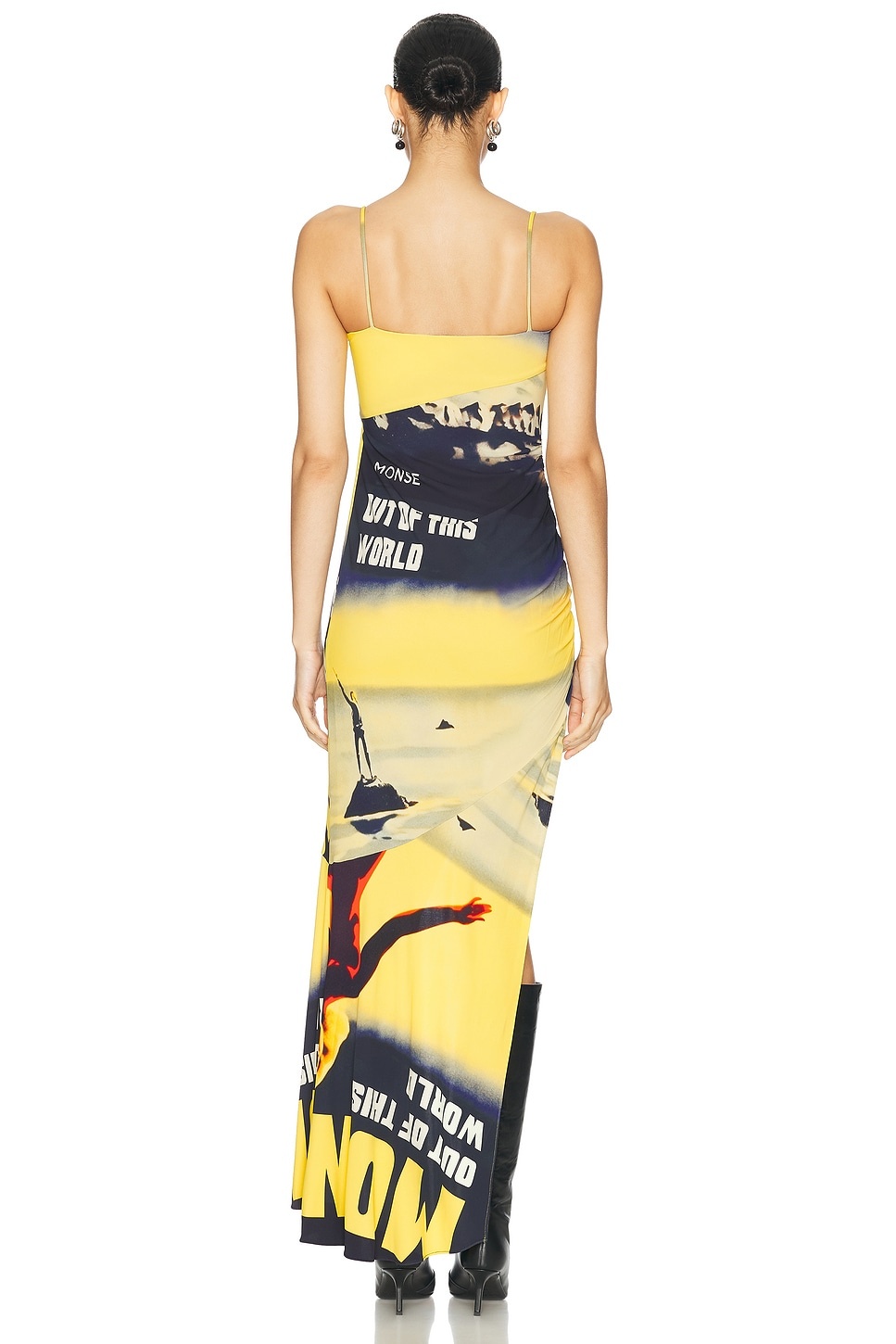 Lady Printed Draped Dress - 4