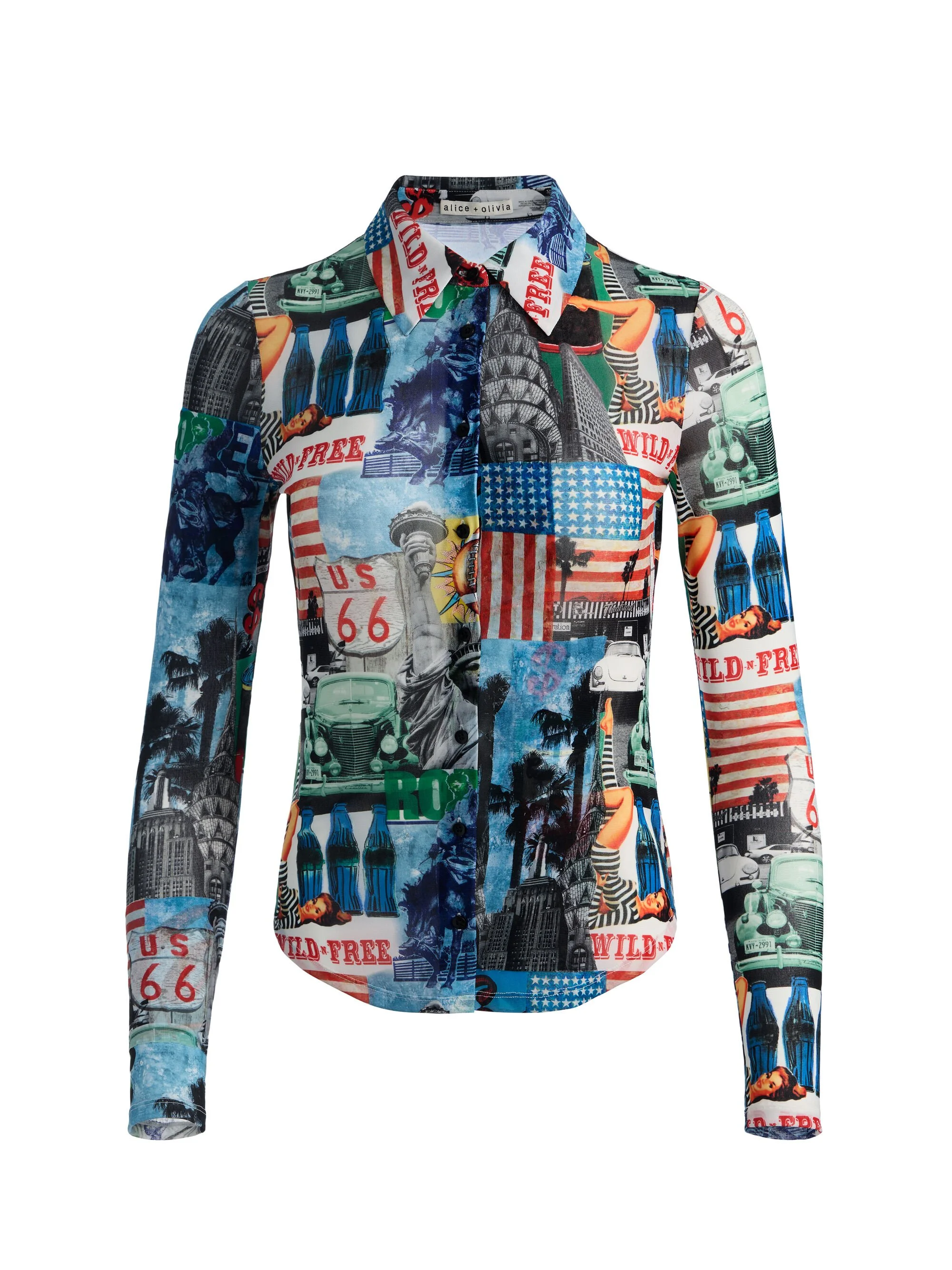 JADE MESH BUTTON DOWN - 1