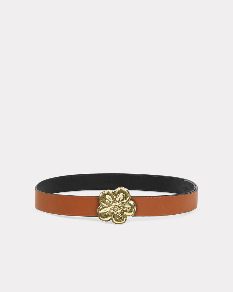 KENZO 'BOKE FLOWER' wide reversible leather belt outlook