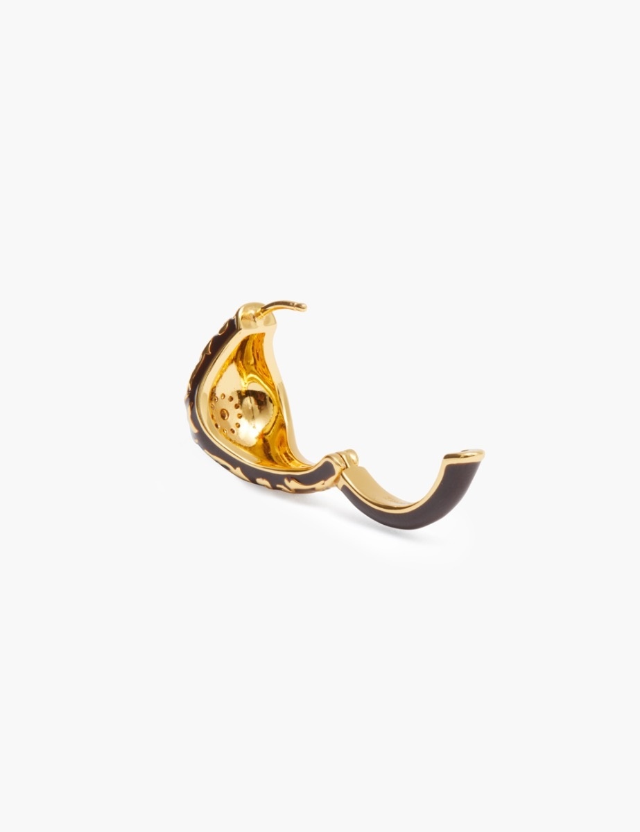 ENAMEL SIGNET EARRING - 4