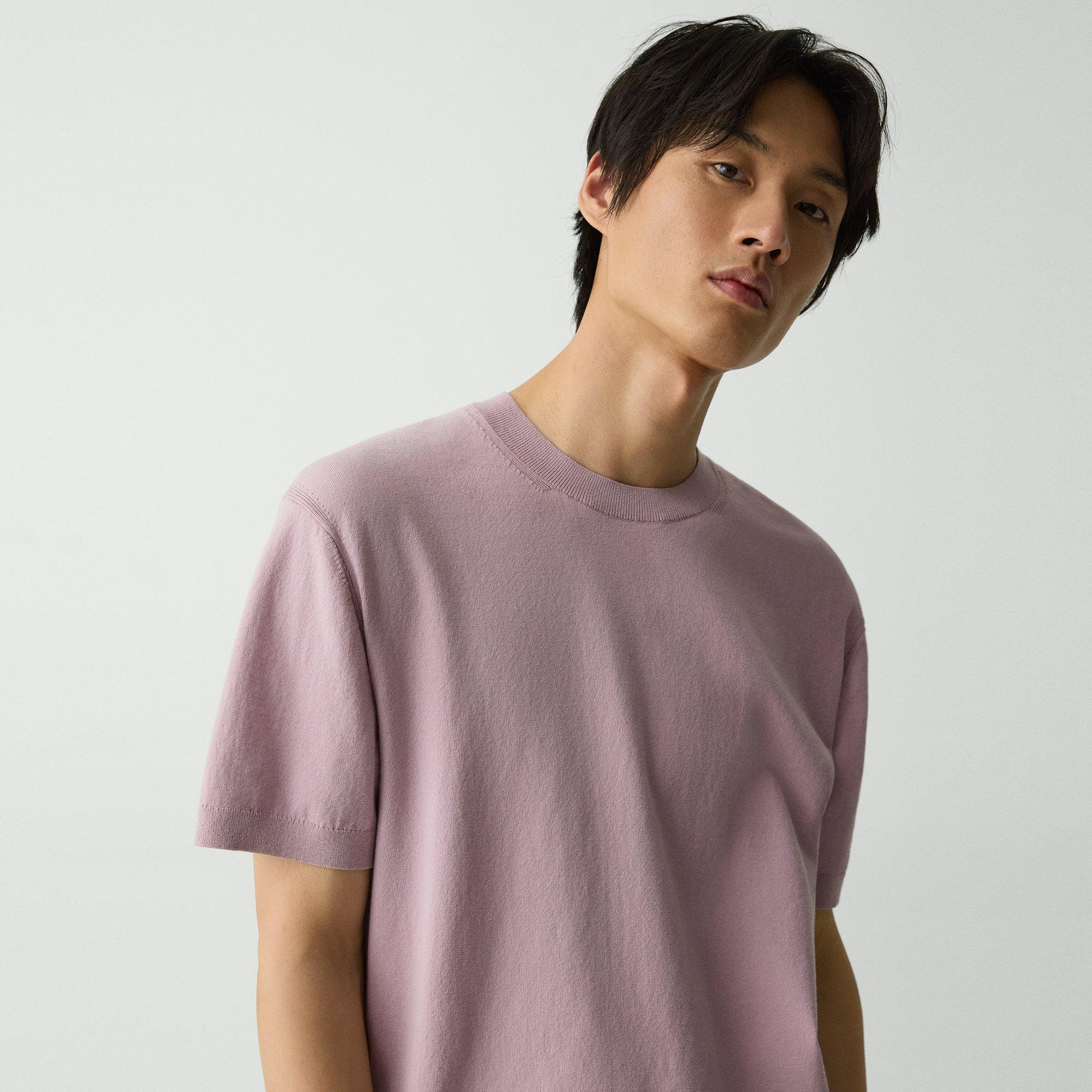 Relaxed Crewneck Tee in Cotton Light Twist - 5