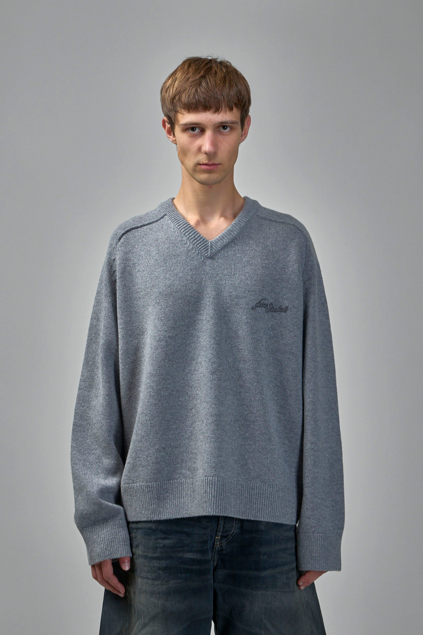 Wool V-Neck Sweater - 2