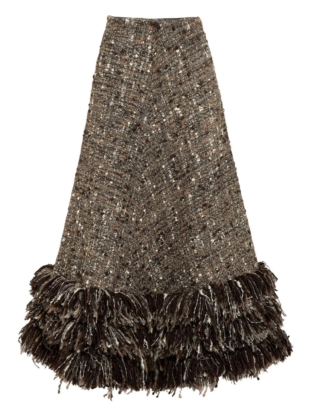 bouclé fringed skirt - 1