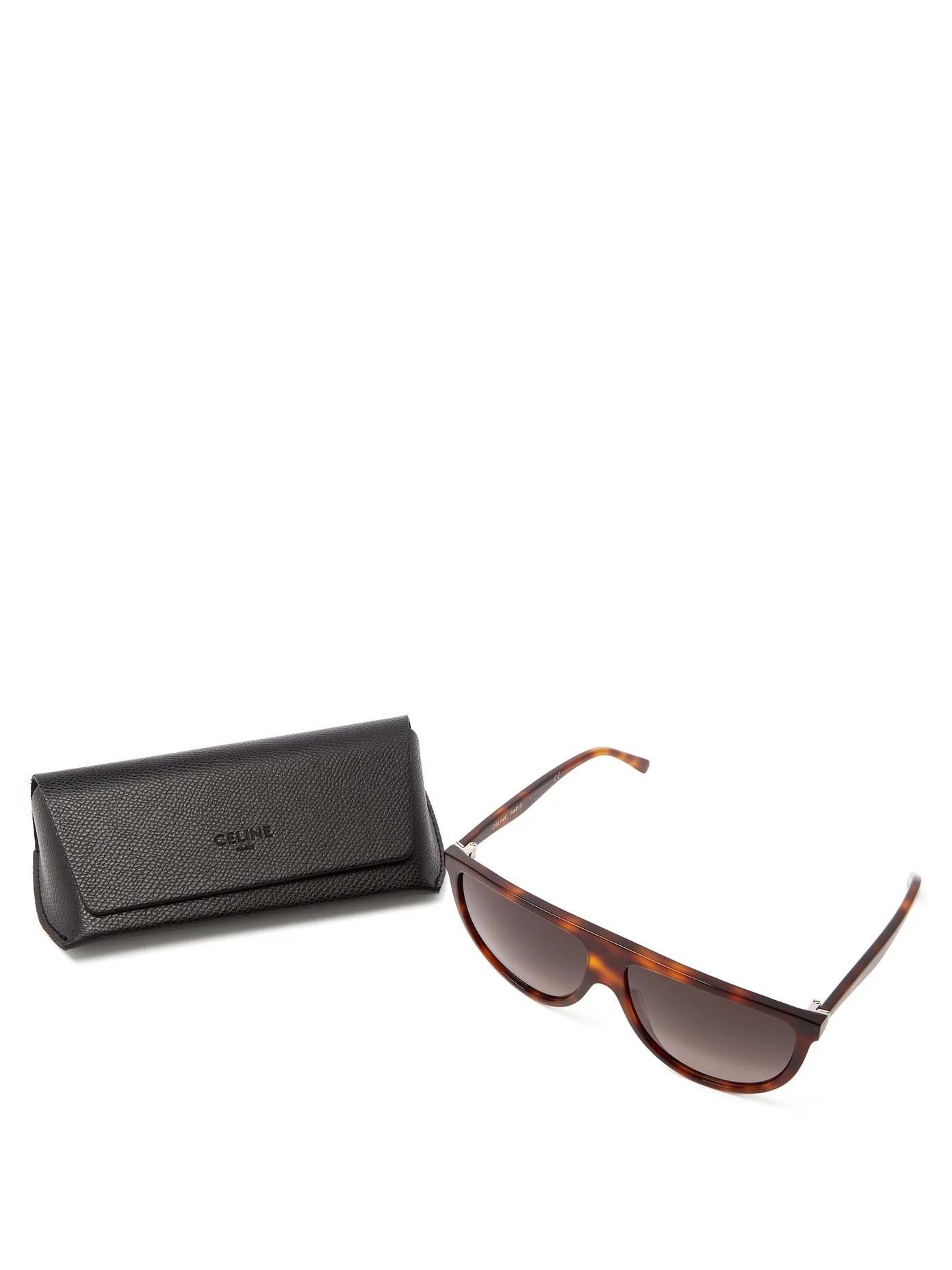 Flat-top tortoiseshell-acetate sunglasses - 5