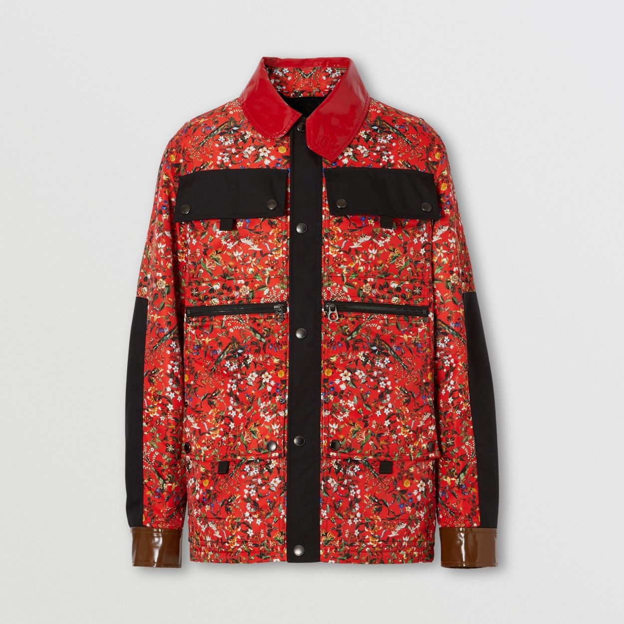 Floral Print Nylon Field Jacket - 1