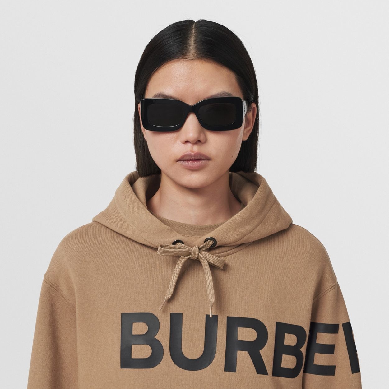 Horseferry Print Cotton Oversized Hoodie - 2