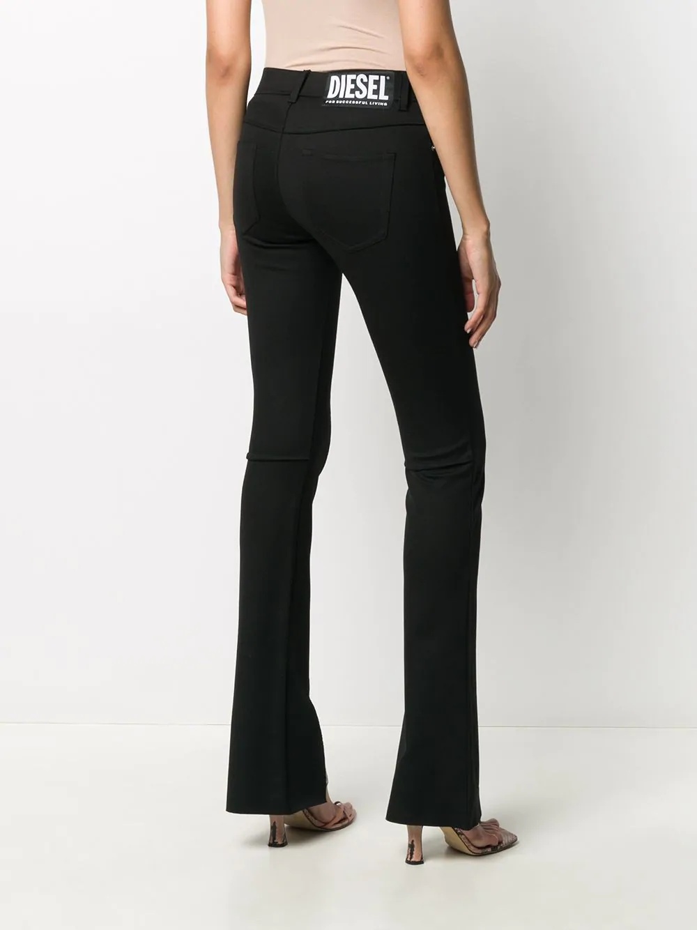 front slit flared trousers - 4