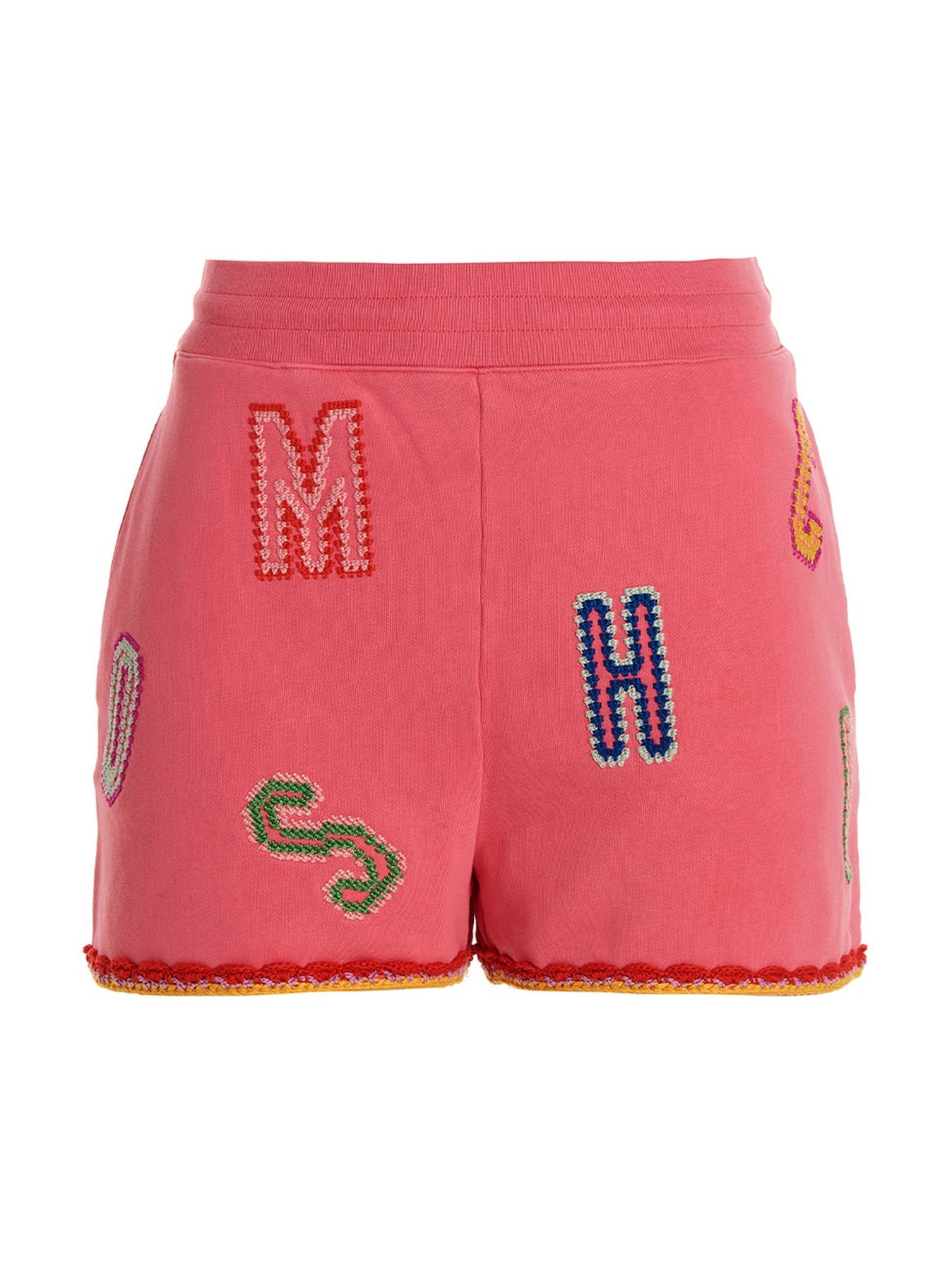 Lettering embroidered logo bermuda shorts - 1