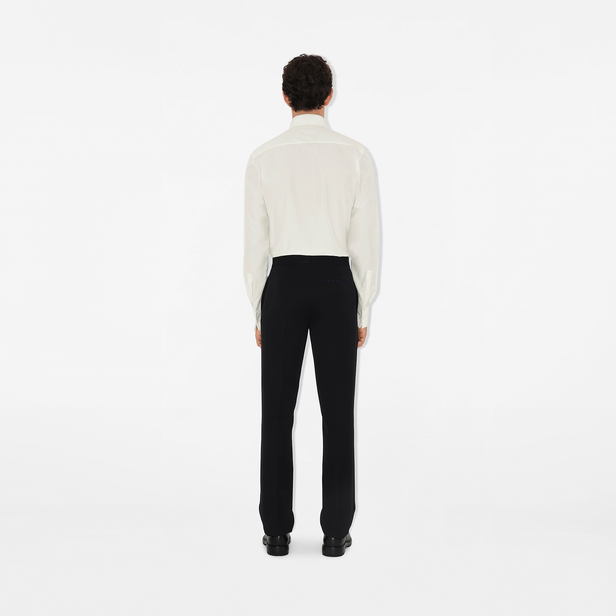 Slim Fit Cotton Silk Tuxedo Shirt - 4