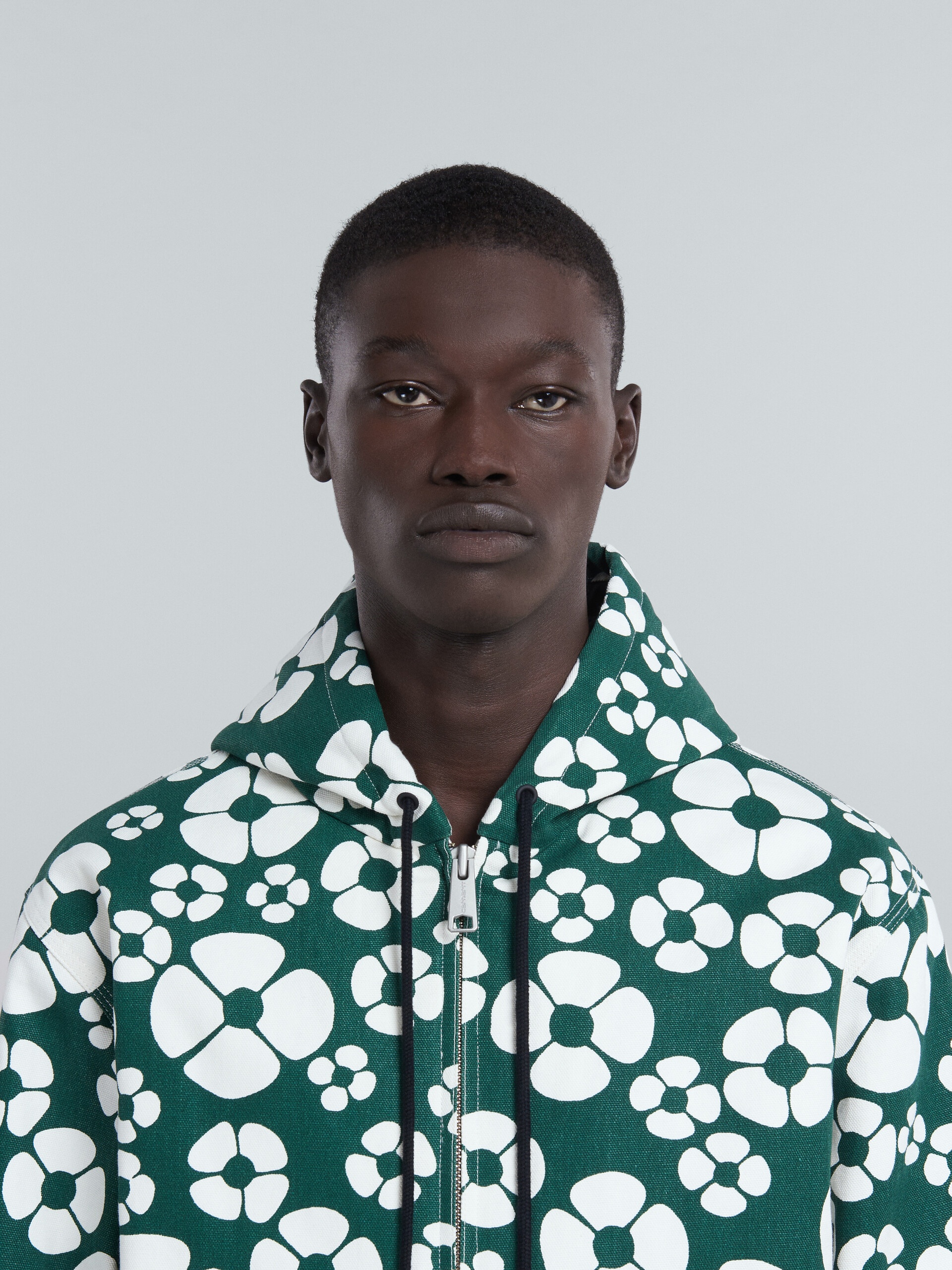 MARNI X CARHARTT WIP - GREEN LONG-SLEEVED FLORAL JACKET - 4