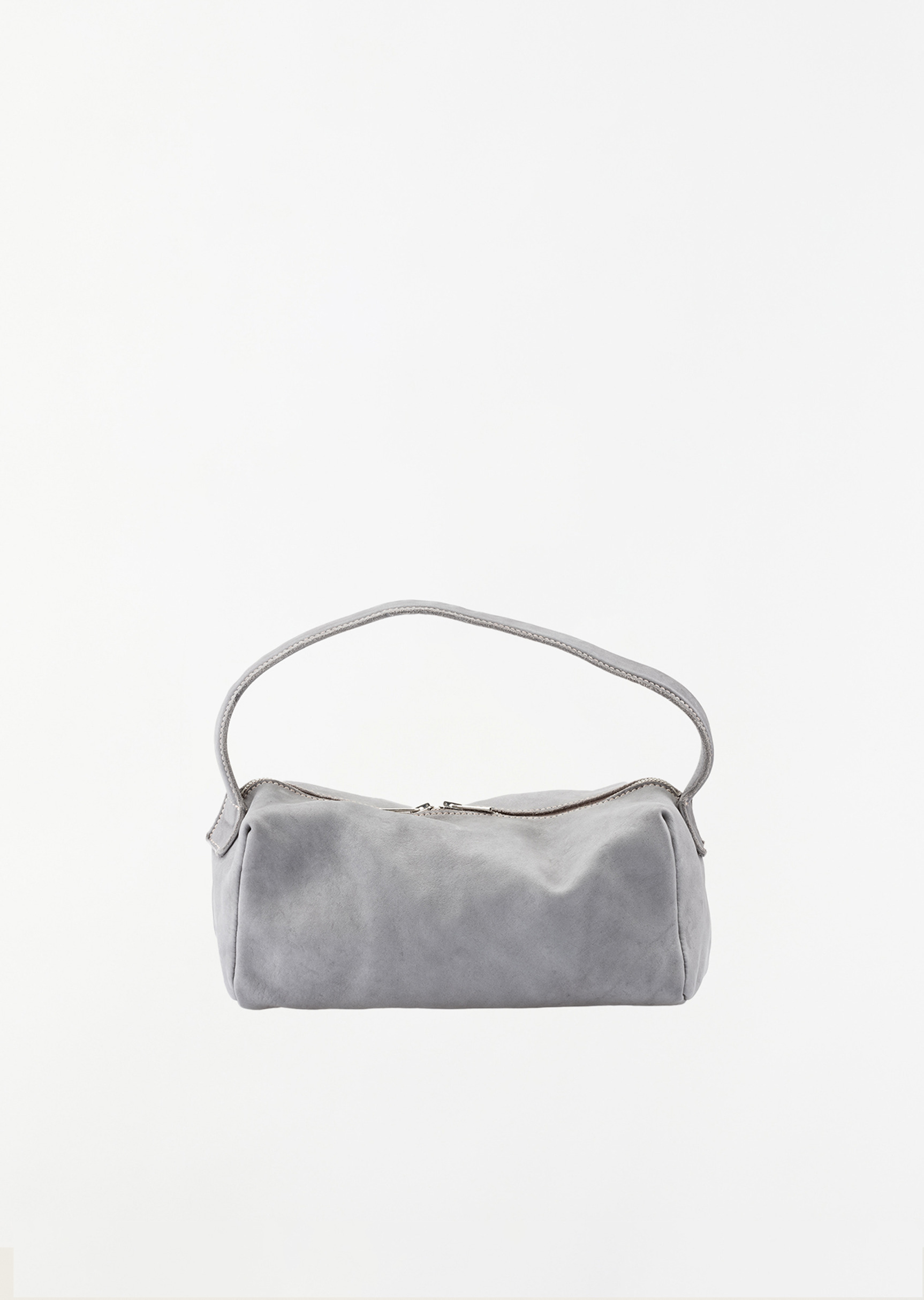 Small Leather Handle Bag — Grey - 1