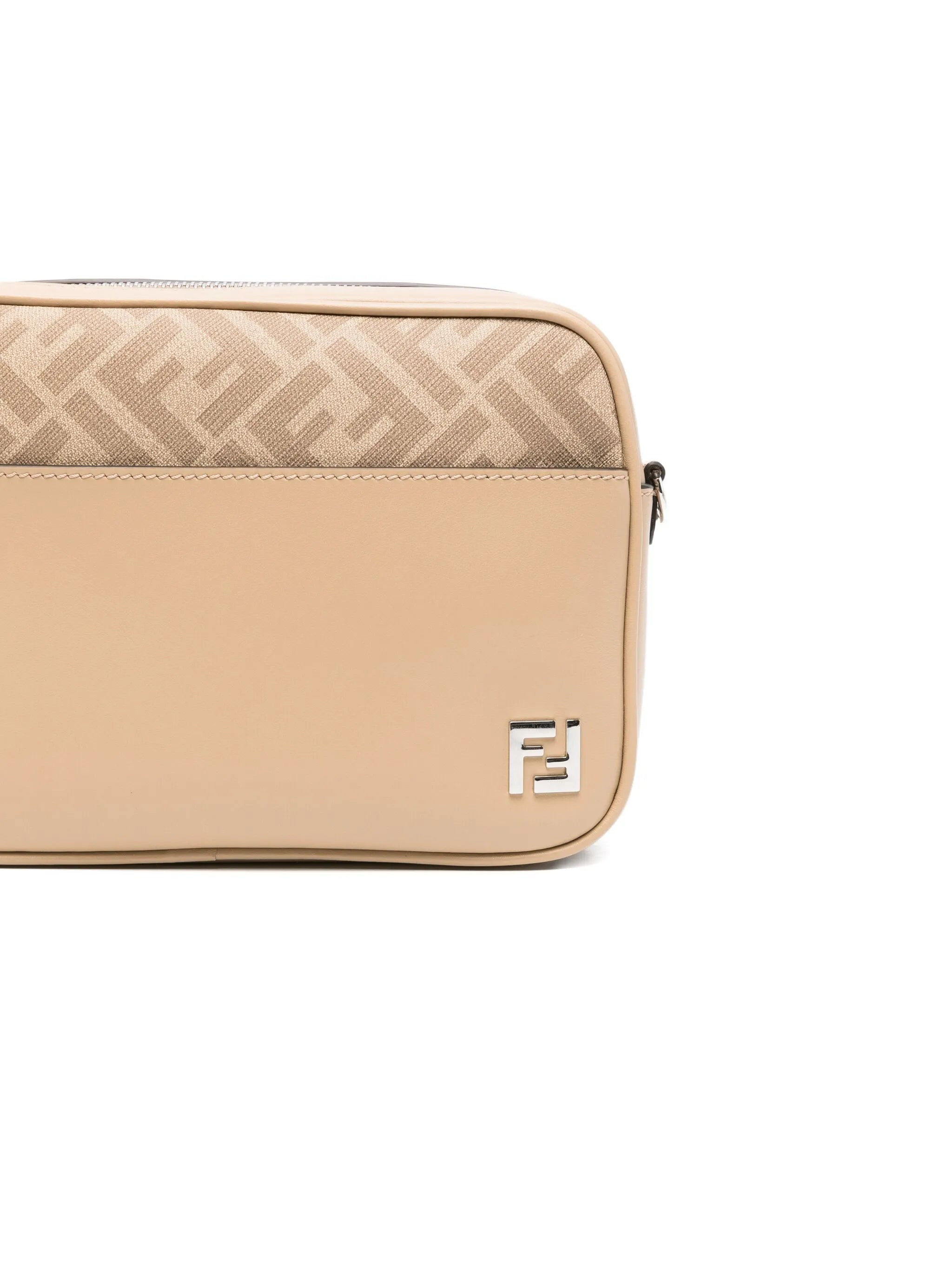 Fendi Monogram-panel Leather Messenger Bag - 2