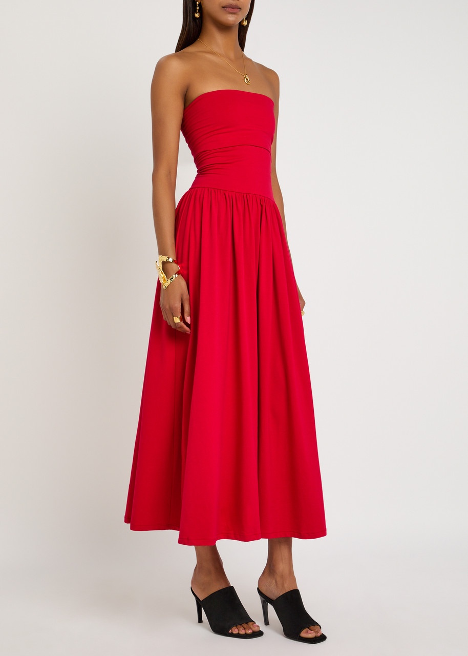 BY Malene Birger Marciella Strapless Stretch-cotton Maxi Dress - 2