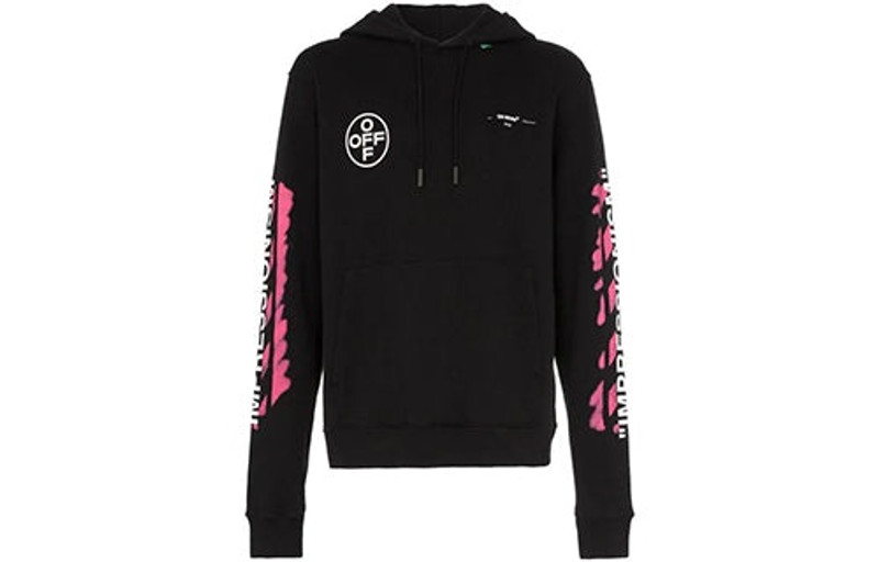 Off-White Stencil Arrow Hooded Sweatshirt 'Black' OMBB034R190030151028 - 1