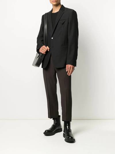 Bottega Veneta pocket-fold single-breasted blazer outlook