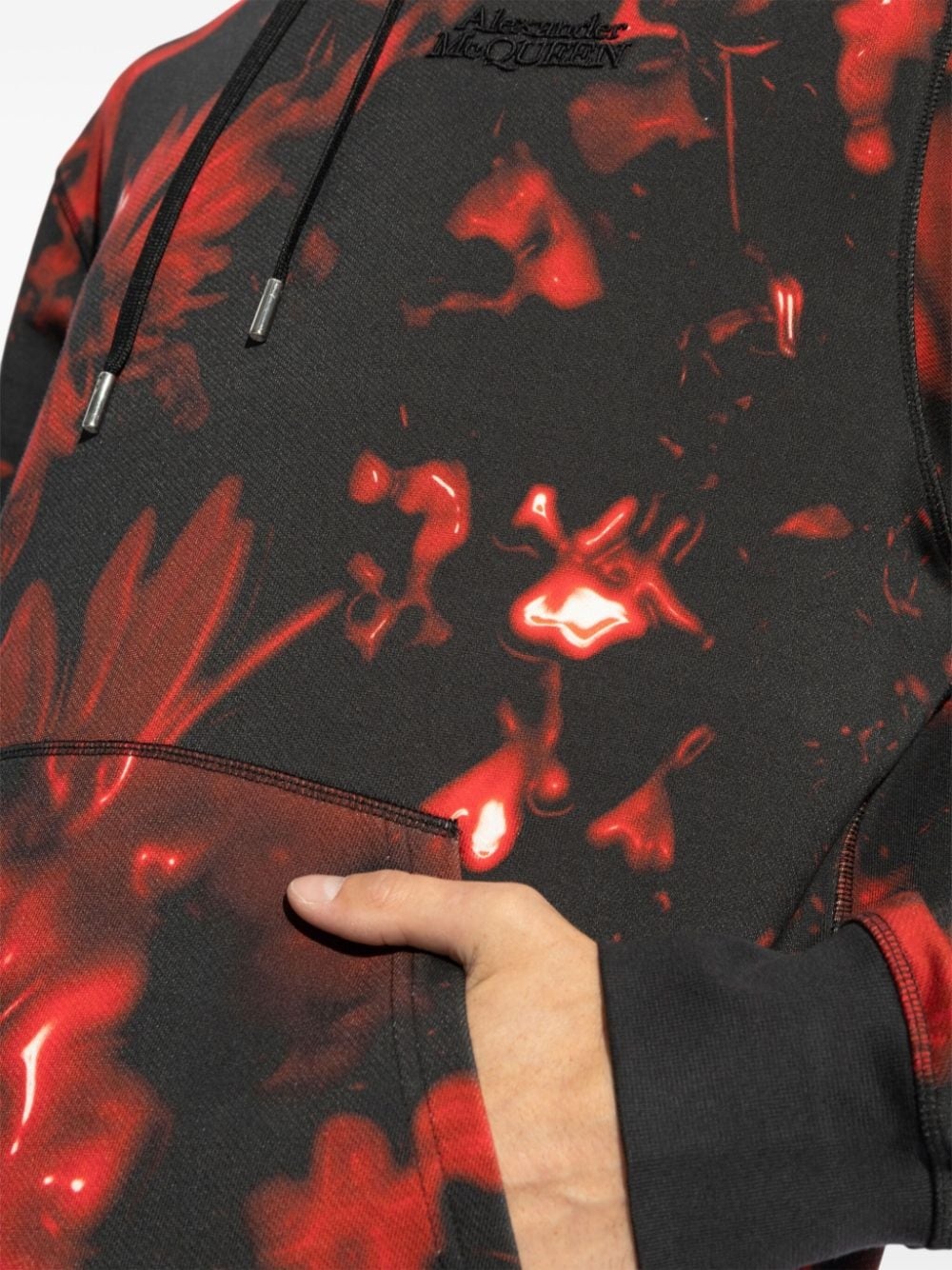 logo-print cotton hoodie - 5