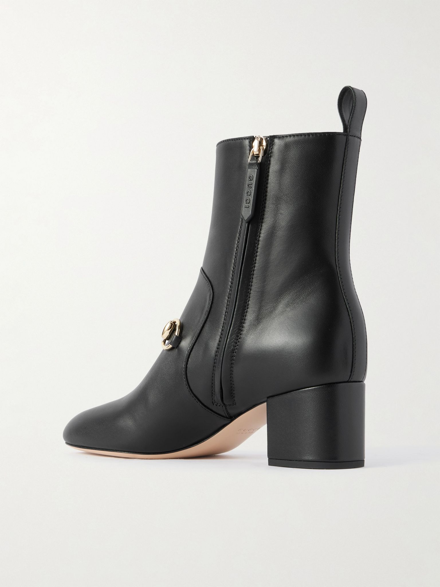 Lady horsebit-detailed leather ankle boots Black - 3