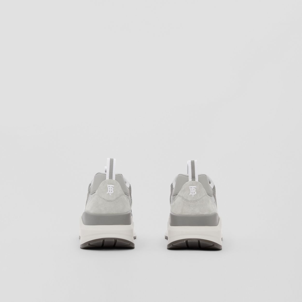 Logo Print Leather, Suede and Mesh Sneakers - 5