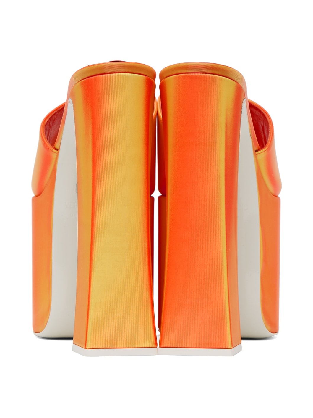 Orange Holographics Heeled Sandals - 2
