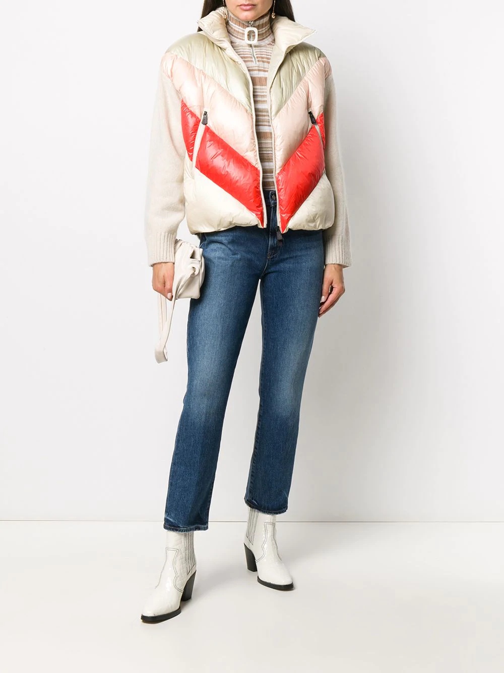 chevron puffer jacket - 2