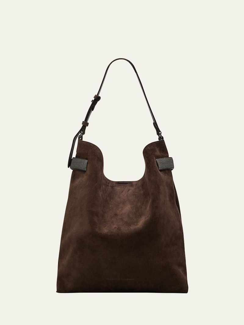 Essence Large Suede Hobo Bag 1