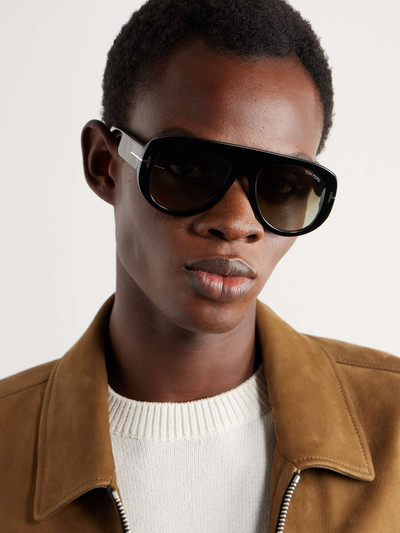 TOM FORD Cecil Aviator-Style Acetate Sunglasses outlook