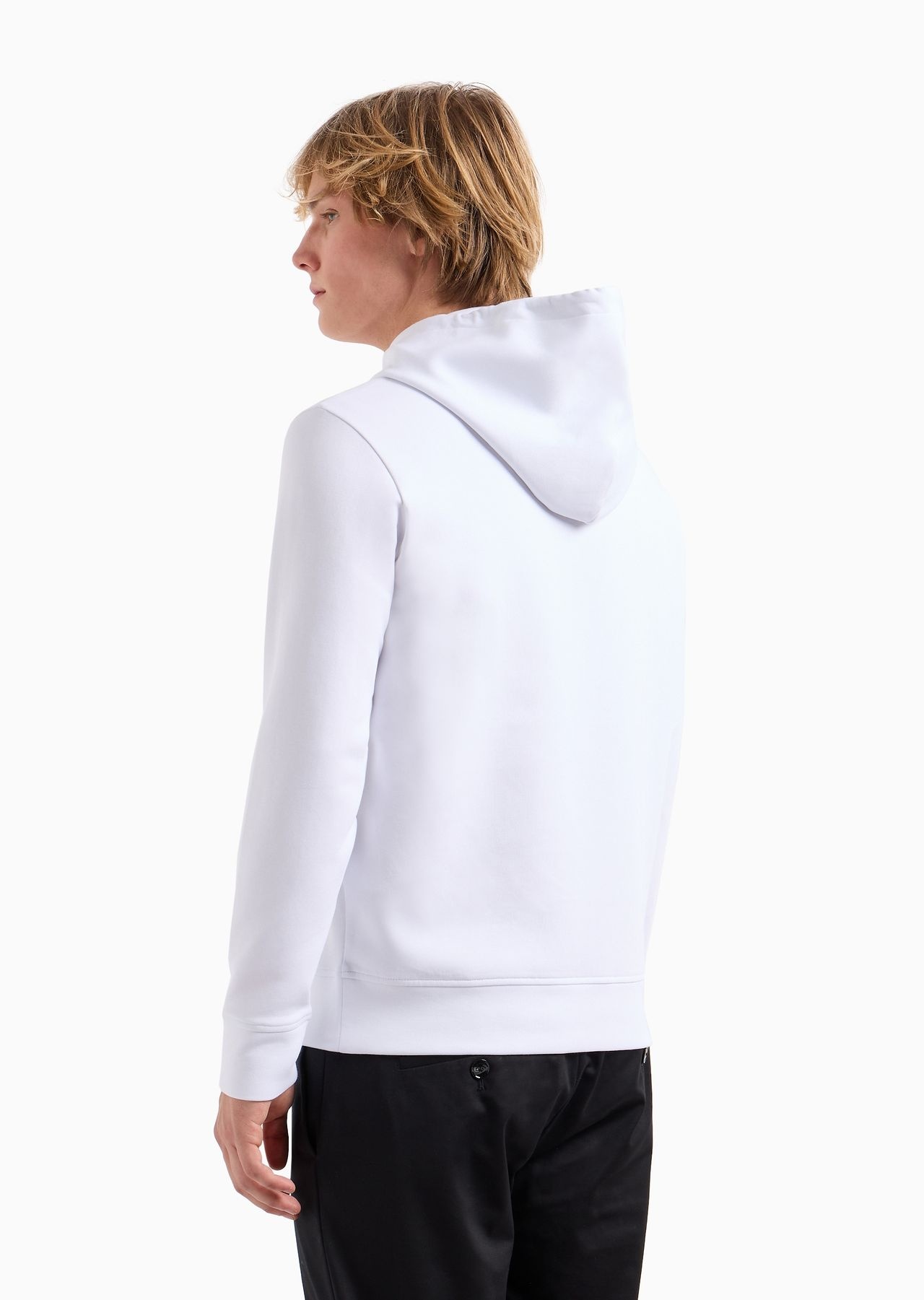 Hooded sweatshirt with micro logo patch - 3