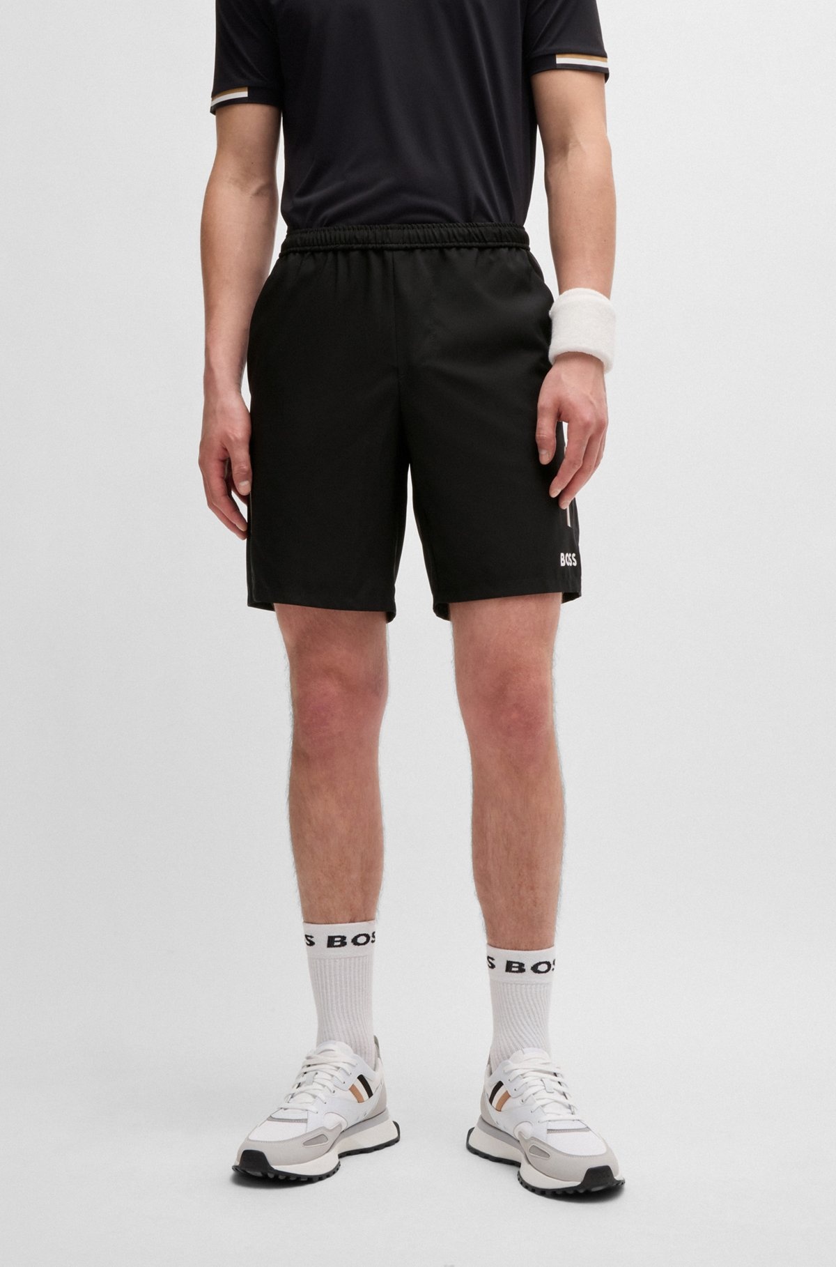 BOSS X MATTEO BERRETTINI WATER-REPELLENT SHORTS WITH LOGO PRINT - 2