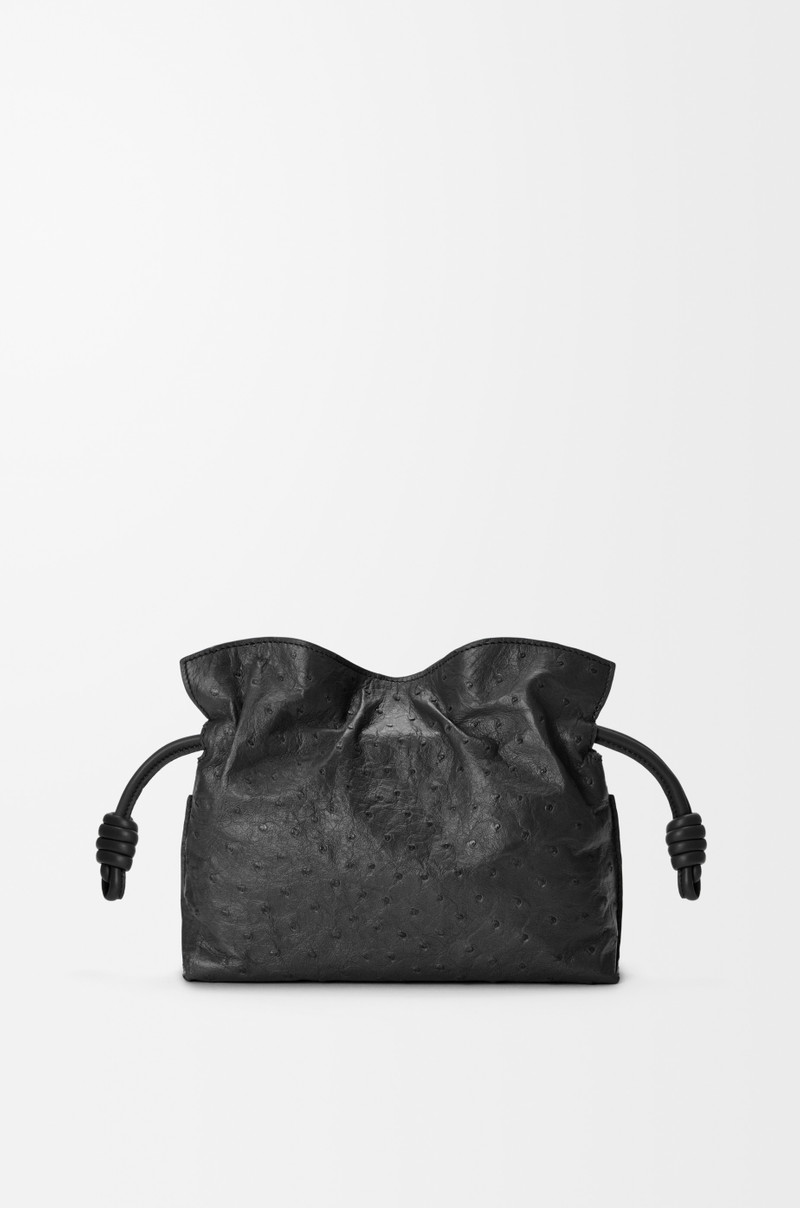 Mini Flamenco clutch in ostrich 1