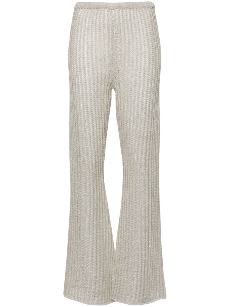 crochet-knit palazzo trousers 1