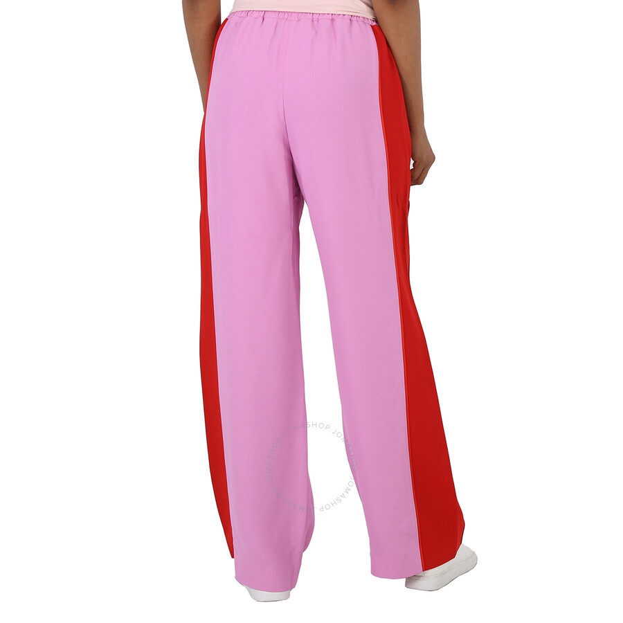 Burberry Side-Stripe Wide-Leg Track Pants - 6