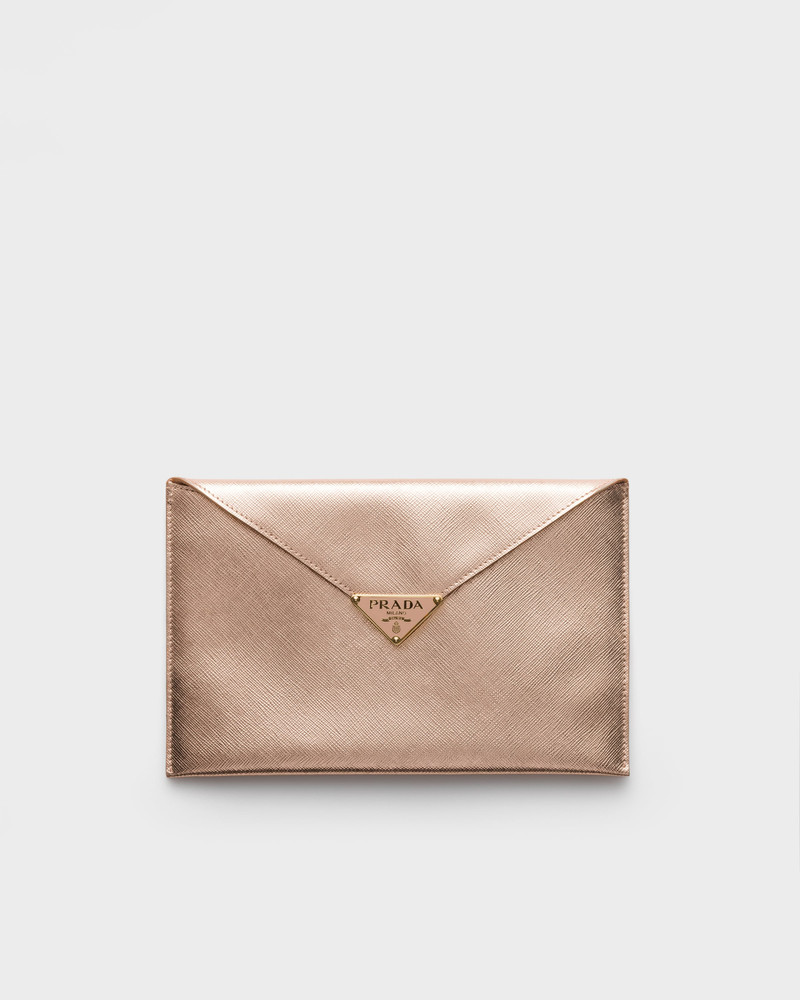 Saffiano leather envelope clutch 1