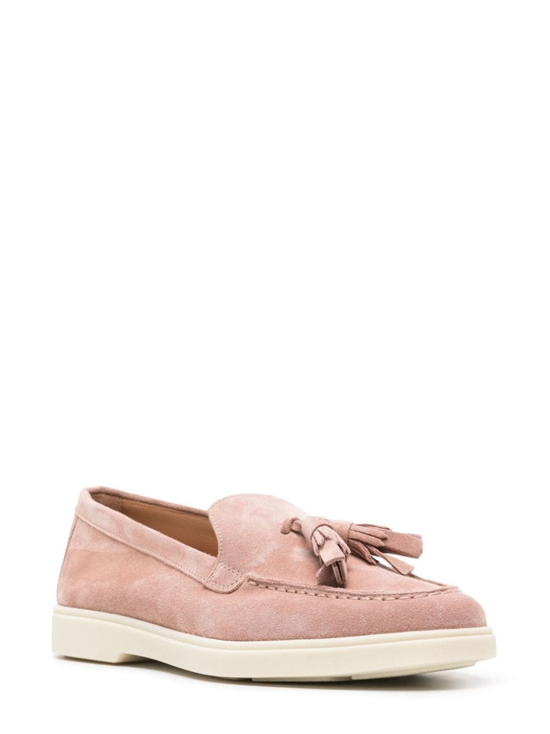 Santoni tassel-detail suede loafers outlook