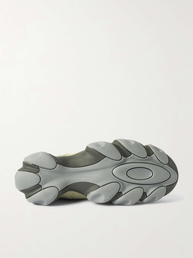 OAKLEY FACTORY TEAM Orbital Flesh Mesh-Trimmed Suede Sneakers outlook