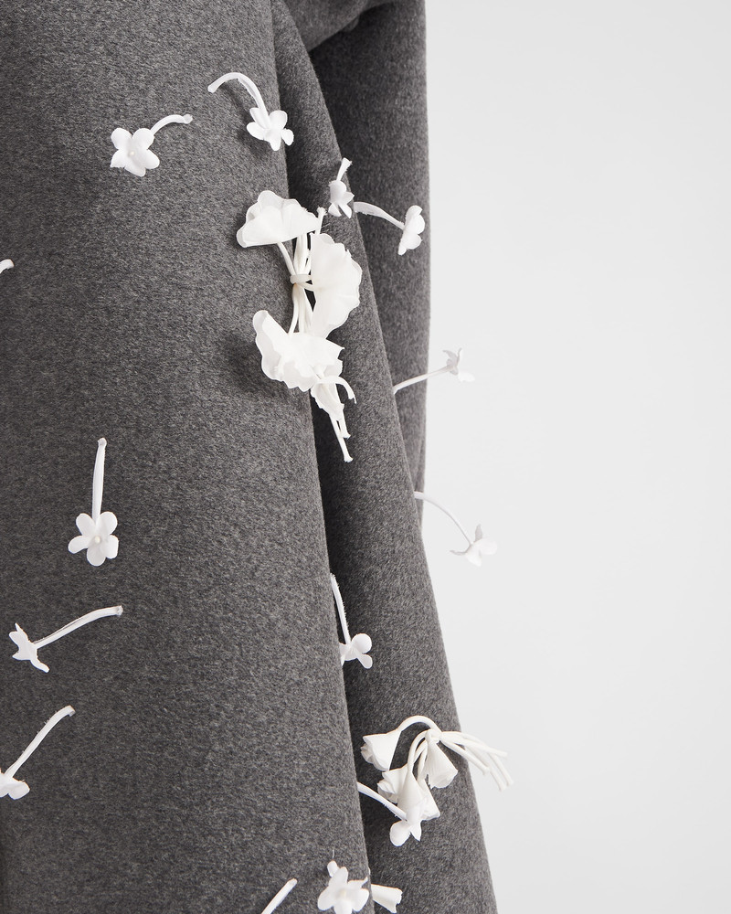 Embroidered velour midi-skirt 4