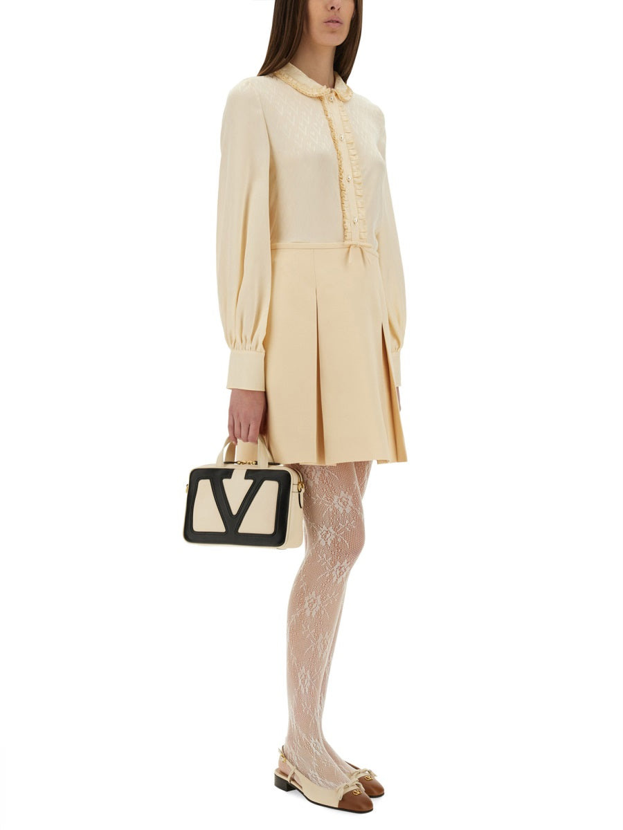 Valentino Women Crepe Couture Short Skirt - 2