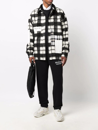 ih nom uh nit logo-patch checked shirt outlook