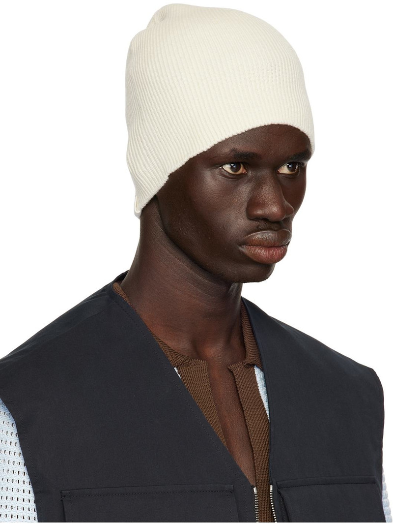 Jil Sander Off-White Rib-Knit Beanie outlook
