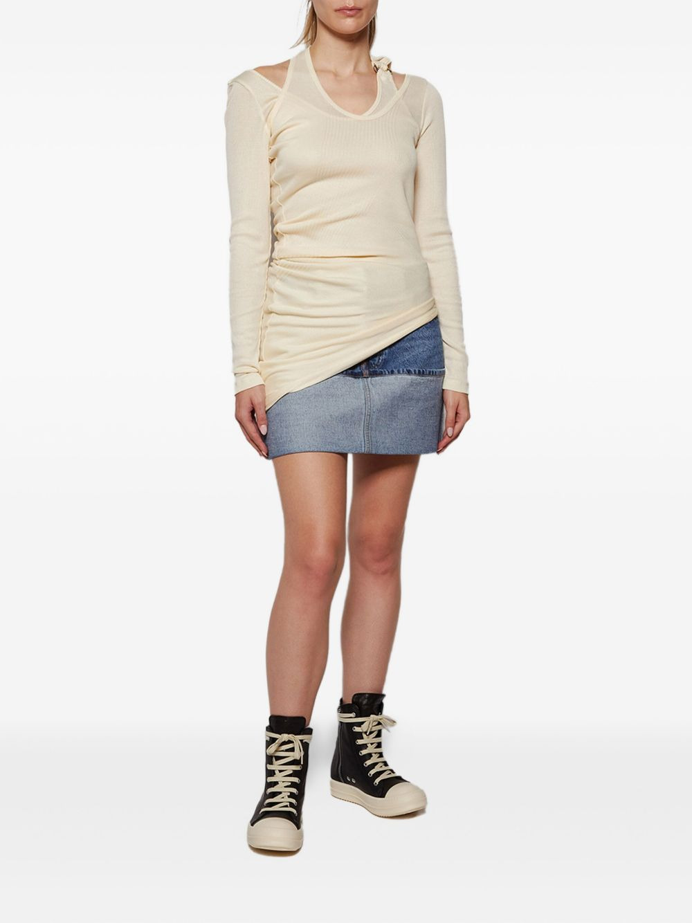 ribbed twisted top - 2