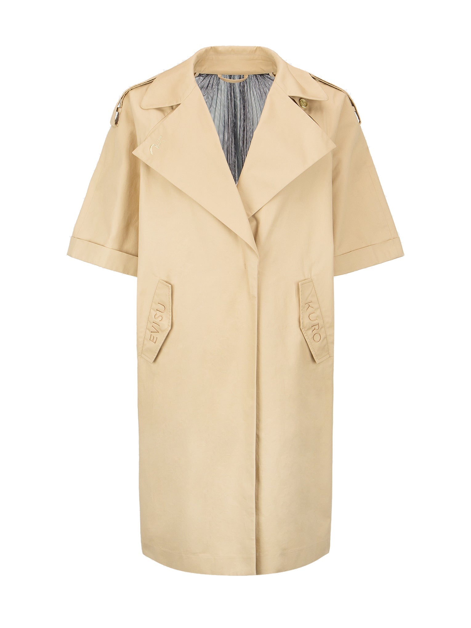 Pleated-Mesh Panelled Trench Jacket - 20